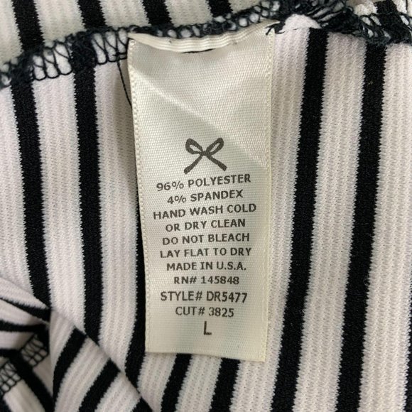 Everly Large Dress Anthro Anthropologie Black Whit - Picture 7 of 7